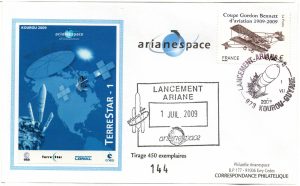 Lancement Ariane 5 (547) - vol 189 - Kourou 01 Juillet 2009 - Arianespace - C 53 - 9010504