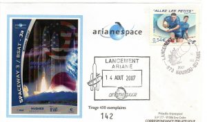 Lancement Ariane 5 (537) - vol 177 - Kourou 14 Aout 2007 - Arianespace - C 53 - 9010517