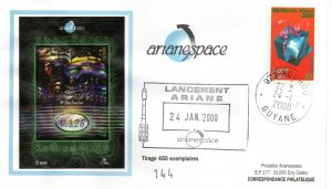 Lancement Ariane 4 vol 126 Kourou 24 Janvier 2000 - Arianespace - C 55 - 9010543