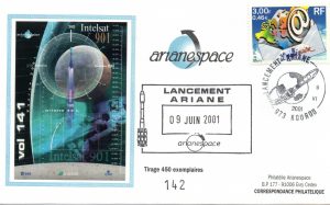 Lancement Ariane 4 vol 141 Kourou 09 Juin 2001 - Arianespace - C 55 - 9010555