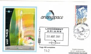 Lancement Ariane 4 vol 143 Kourou 30 Aout 2001 - Arianespace - C 55 - 9010557