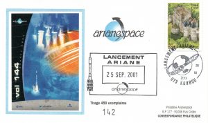 Lancement Ariane 4 vol 144 Kourou 25 Septembre 2001 - Arianespace - C 55 - 9010558