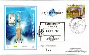 Lancement Ariane 5 567 vol 211 Kourou 18 Décembre 2012 - Arianespace - C 56 - 9010567