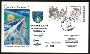 Lancement Kourou Ariane 6 – VA 265 – 04 Novembre 2025 - 18h03 Heure Locale – 3ème vol version 62 – Réf 1265000