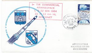 Lancement Ariane 1 - L09 (Vol9) - Kourou 22/05/1984 - Aérospatiale - C 60 - 9010592