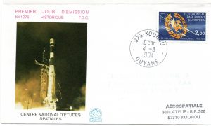 Lancement Ariane 3 - Vol 10 - Kourou 04/08/1984 - Aérospatiale - C 60 - 9010593
