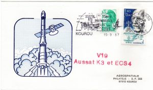 Lancement Ariane 3 - Vol 19 - Kourou 15/09/1987 - Aérospatiale - C 60 - 9010601