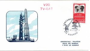 Lancement Ariane 2 - Vol 20 - Kourou 20/11/1987 - Aérospatiale - C 60 - 9010602