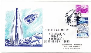 Lancement première Ariane 4 - Vol 22 - Kourou 15/06/1988 - Aérospatiale - C 60 - 9010604