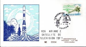 lancement Ariane 2 - Vol 26 - Kourou 27 Octobre 1988 - Aérospatiale - C 61 - 9010608