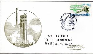 Lancement Ariane 4 - Vol 27 - Kourou 10 Décembre 1988 - Aérospatiale - C 61 - 9010609