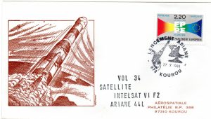 Lancement Ariane 4 - Vol 34 - Kourou 27 Octobre 1989 - Aérospatiale - C 61 - 9010616