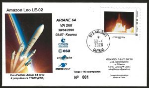 Lancement Ariane 64 Booster P120C - VA 268 - Kourou 30 avril 2026 - 05h57 HL - Réf 1268000